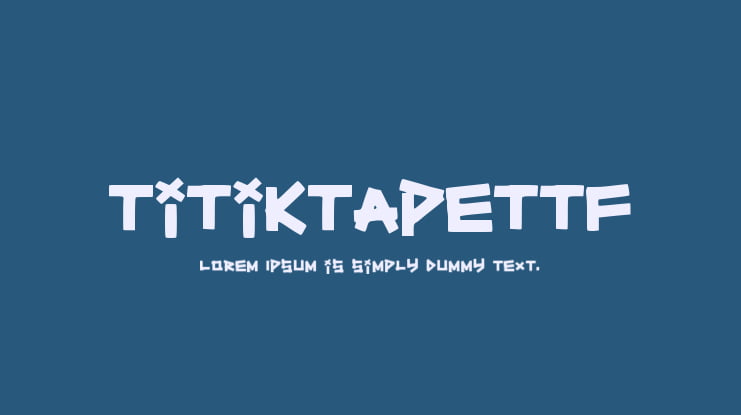 TitikTapettf Font