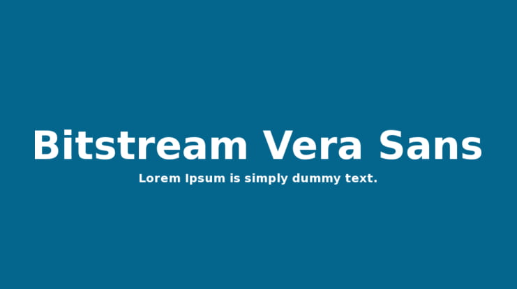 Bitstream Vera Sans Font Family