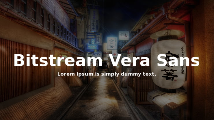 Bitstream Vera Sans Font Family