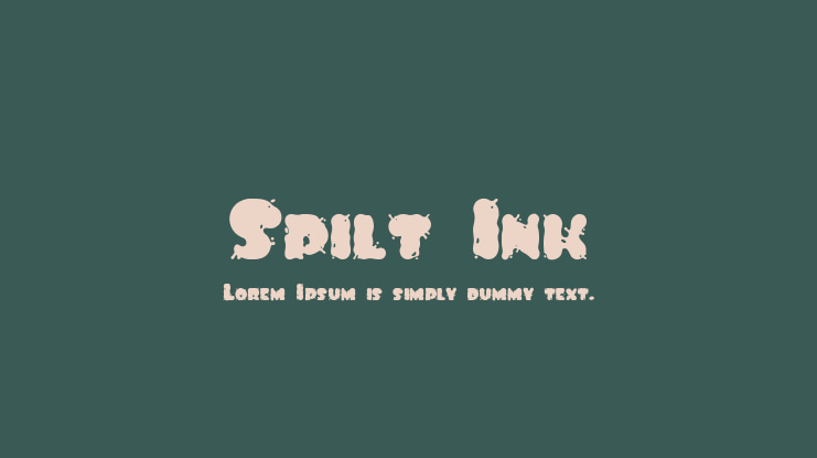 Spilt Ink Font
