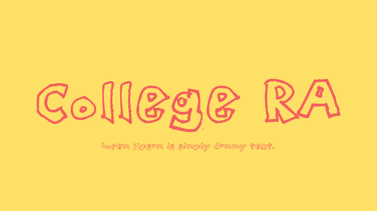 College RA Font