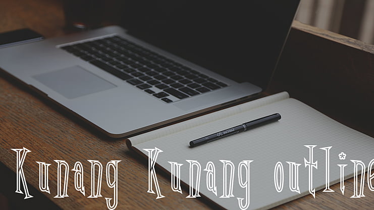 Kunang Kunang outline Font Family