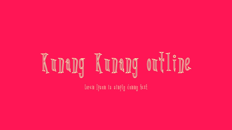 Kunang Kunang outline Font Family