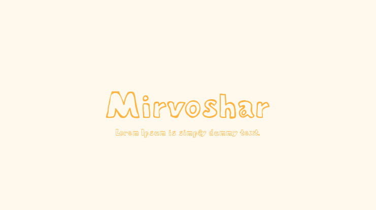 Mirvoshar Font