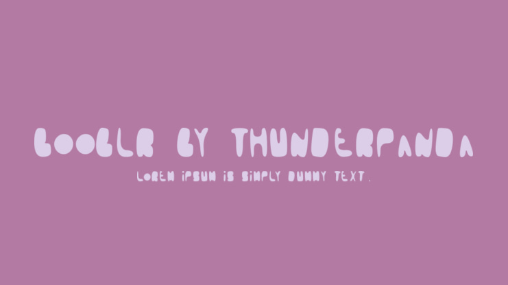 Booblr by Thunderpanda Font