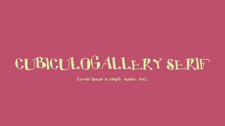 CUBICULOGALLERY SERIF Font