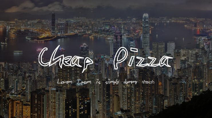 Cheap Pizza Font