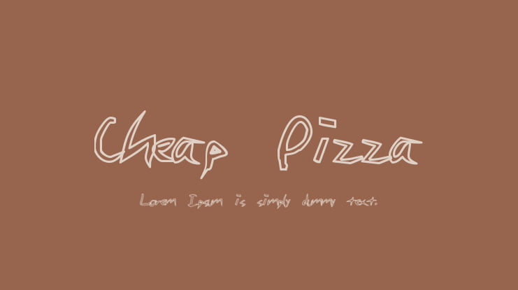 Cheap Pizza Font