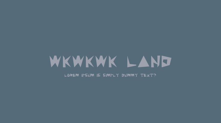 WKWKWK LAND Font