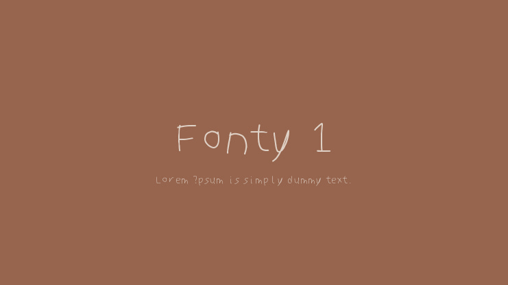 Fonty 1 Font Family