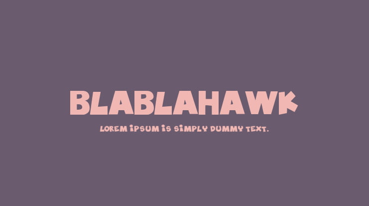 BlablaHawk Font