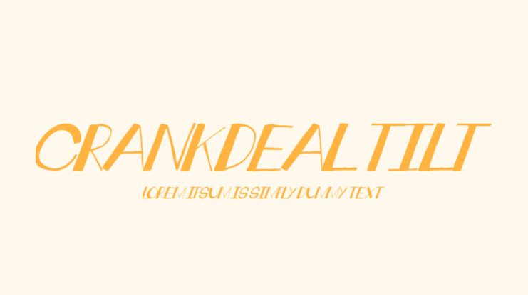 crankdeal tilt Font Family