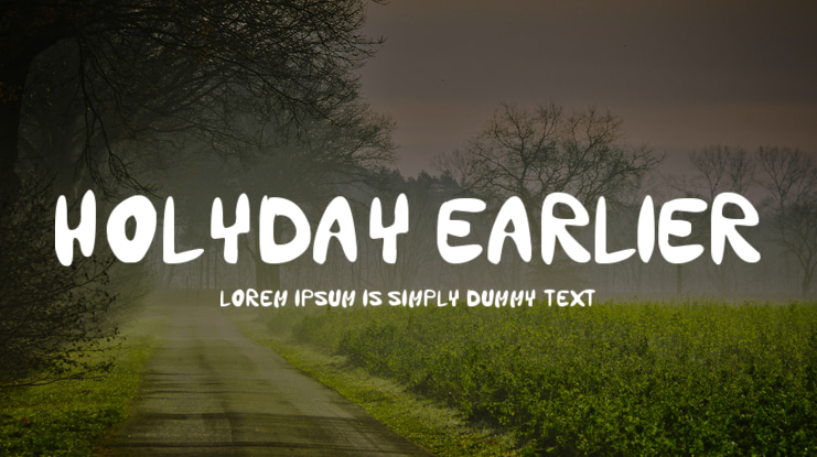 Holyday Earlier Font