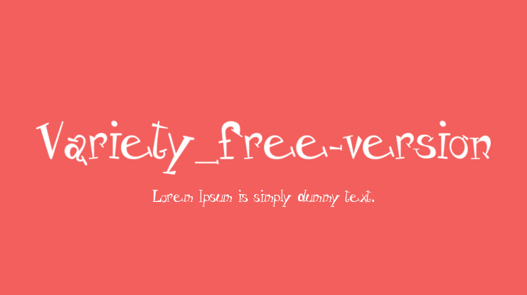 Variety_free-version Font