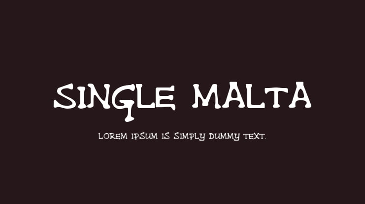 Single Malta Font