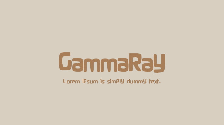 GammaRay Font
