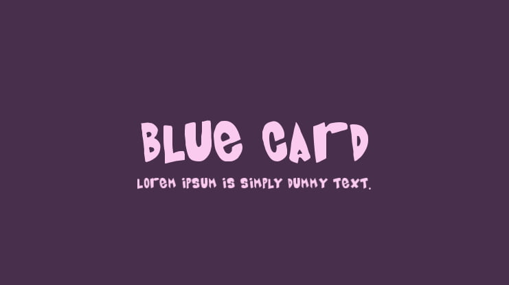 Blue Card Font
