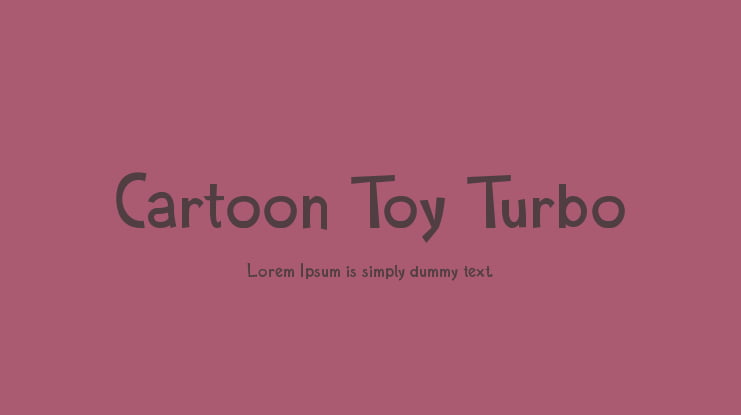 Cartoon Toy Turbo Font Family