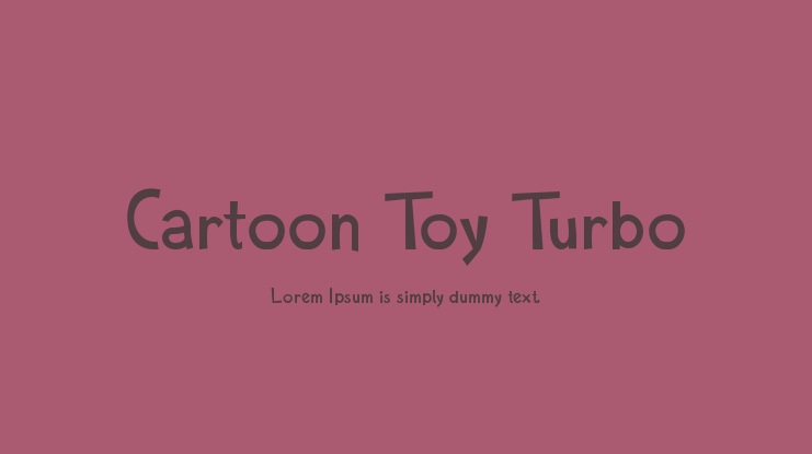 Cartoon Toy Turbo Font Family