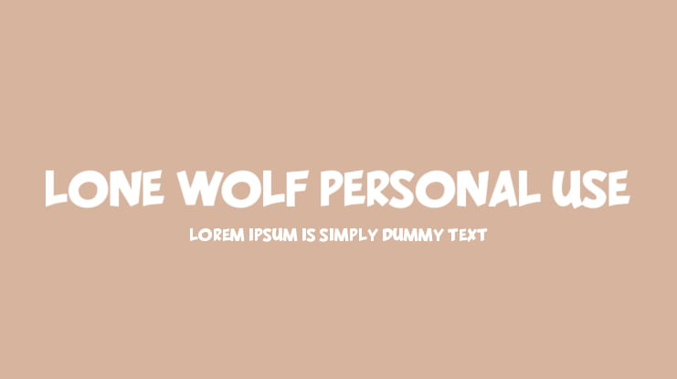 LONE WOLF PERSONAL USE Font