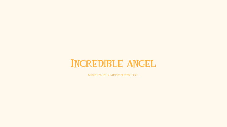 Incredible Angel Font