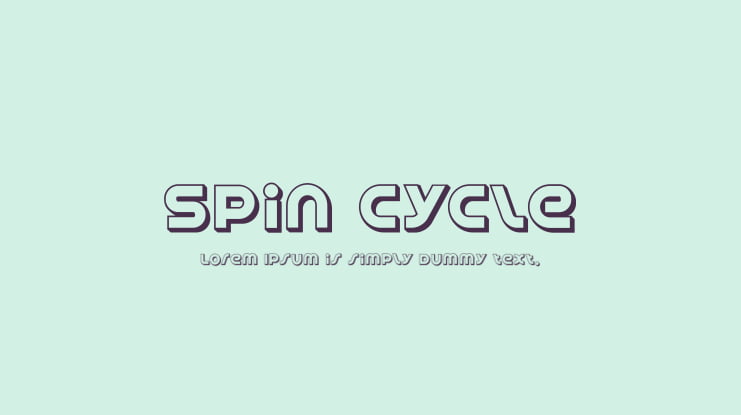 Spin Cycle Font Family