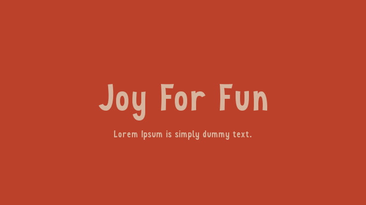 Joy For Fun Font