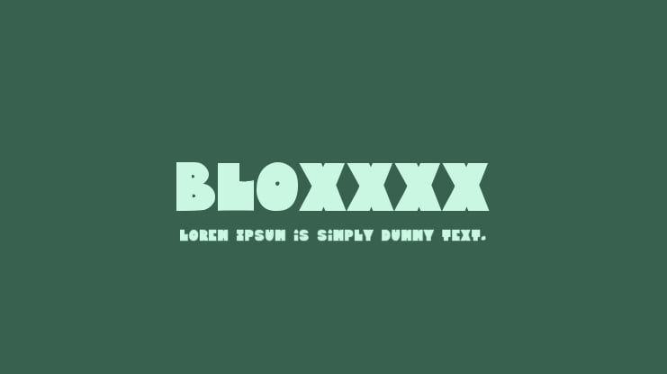 Bloxxxx Font