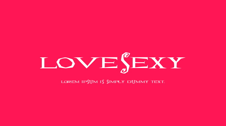 Lovesexy Font