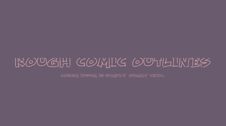 Rough Comic Outlines Font