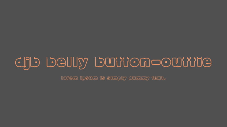 DJB Belly Button-Outtie Font