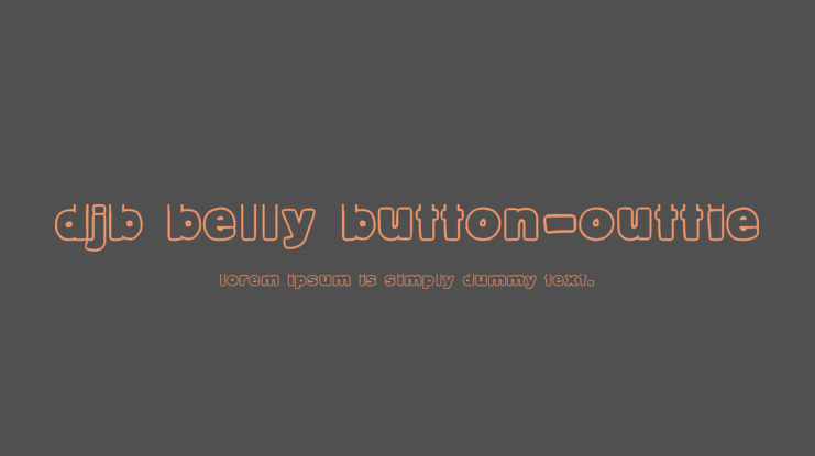 DJB Belly Button-Outtie Font