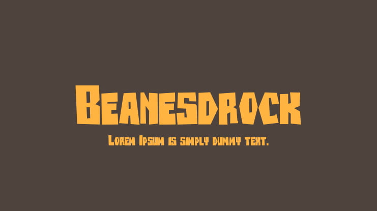 Beanesdrock Font