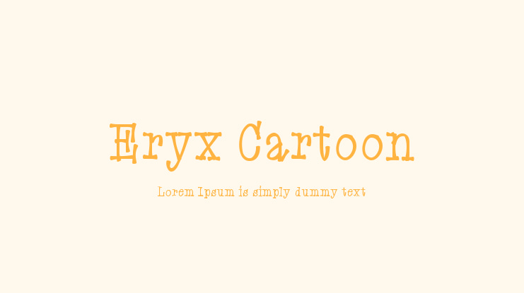 Eryx Cartoon Font