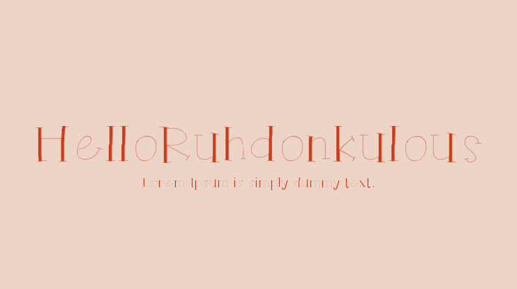 HelloRuhdonkulous Font