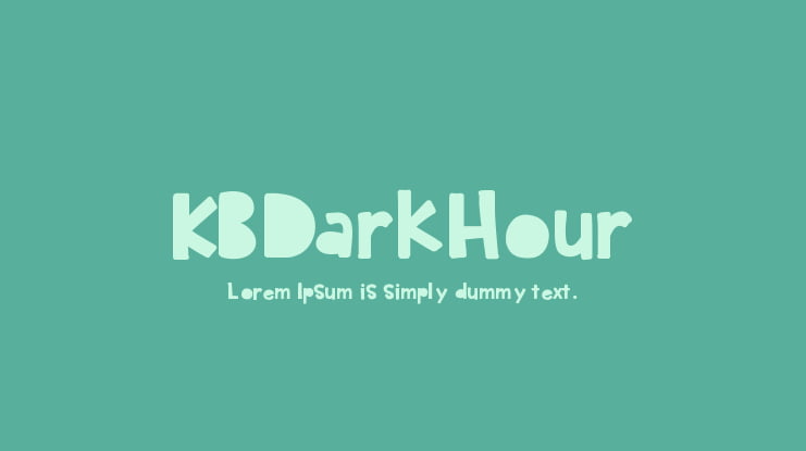 KBDarkHour Font