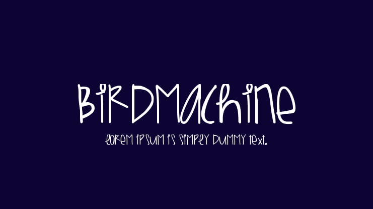 BirdMachine Font