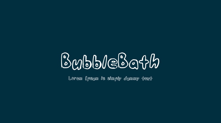 BubbleBath Font