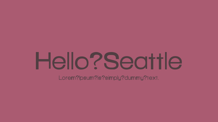 Hello Seattle Font