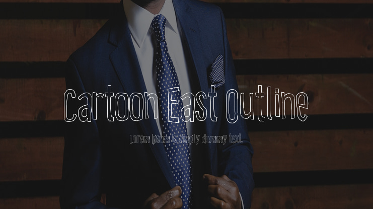 Cartoon East Outline Font Family