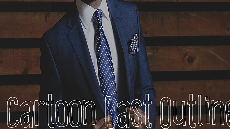 Cartoon East Outline Font Family