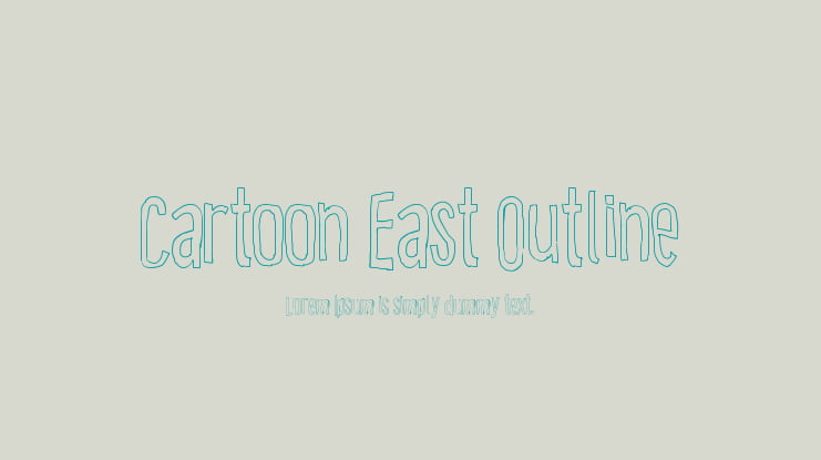 Cartoon East Outline Font Family