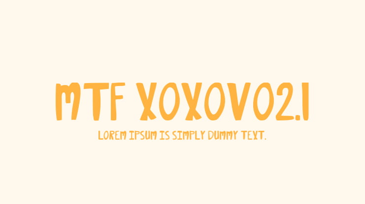 MTF XOXOvo2.1 Font Family