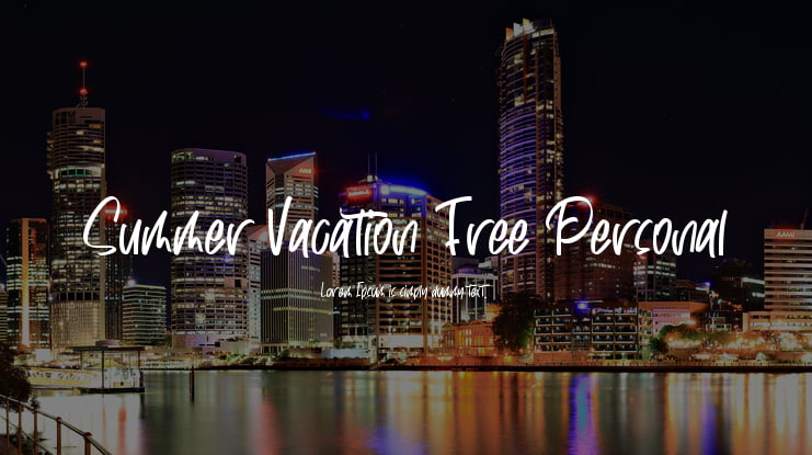 Summer Vacation Free Personal Font