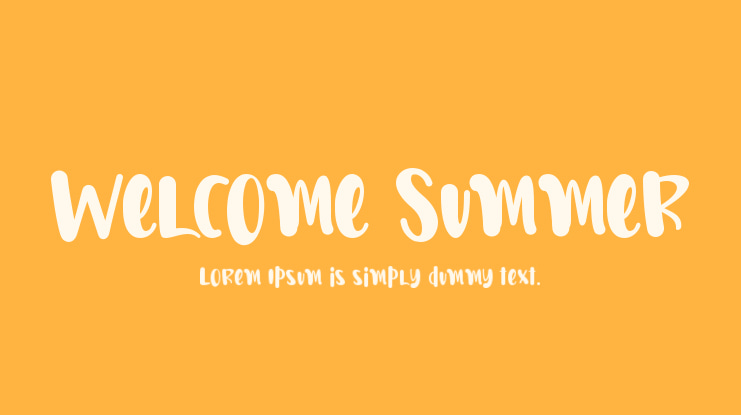 Welcome Summer Font