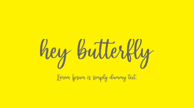 hey butterfly Font