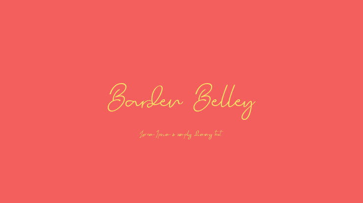 Barden Belley Font