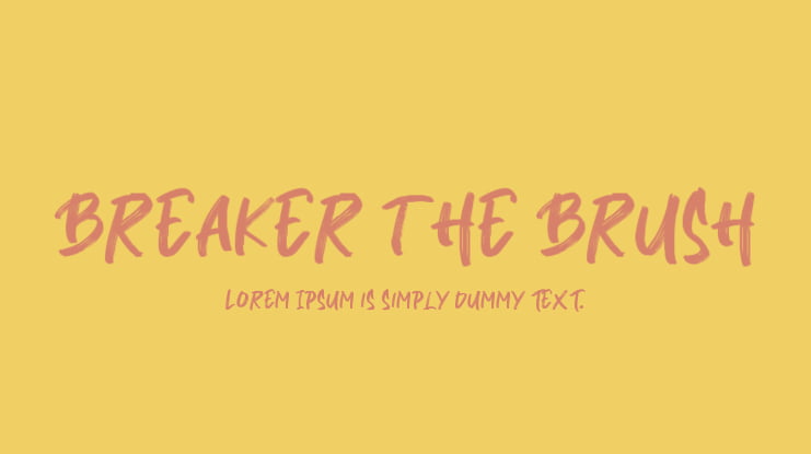 Breaker The Brush Font