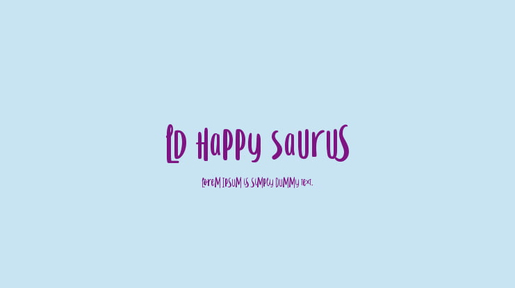 LD Happy Saurus Font