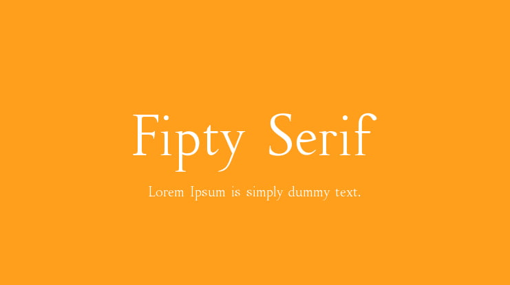 Fipty Serif Font